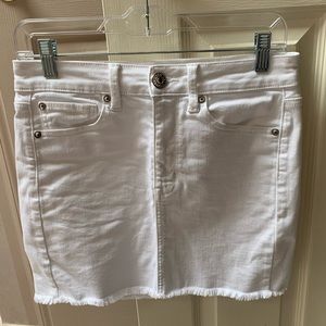 White jean skirt